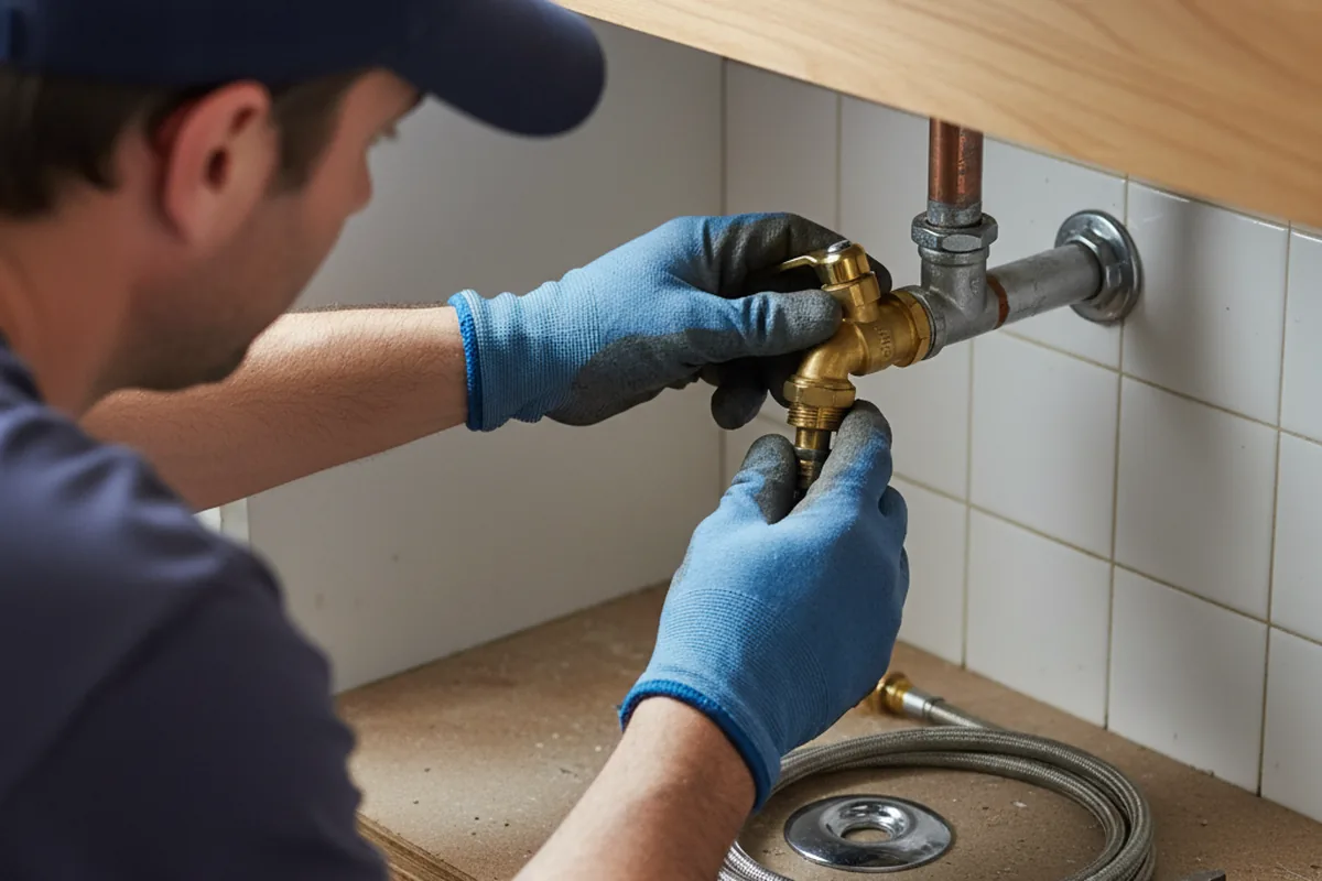 Shutoff valve and fitting work during Emergency Plumbing in Oxford